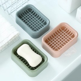 Pastel-colored bathroom soap stand with drip tray drains randomly Shipping 7ea