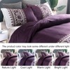 Purple Duvet Cover Reversible Purple Beige Printed Quilt Cover Soft
