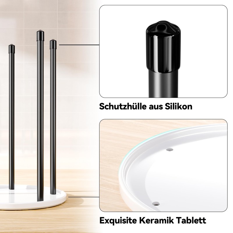 Bottle Holder for SodaStream - White Premium Ceramic Drip Holder