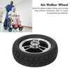 6in Wheelchair Wheel Light Sturdy Aluminum Alloy Hub Quiet Anti