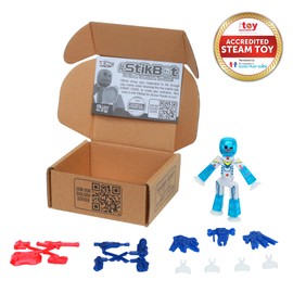 Zing StikBot Zingtannica Action Pack - Collectible Action Figures and Accessories, Includes 1 Stikbot, 1 Set of Accessories, Stop Motion Animation, Ages 4 and Up (Blue (Vangarden))