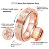 DURSI Moon Star Spinner Ring Fidget Anxiety Worry Rings for