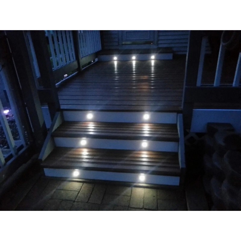 Florida Handmade Creations 10pc set 12V Recessed Outdoor Garden Stair