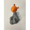 RayWin 3D Printed Rocket Model,Space Rocket,Aerospace Science Decor 7.6"Orange/Gray V2