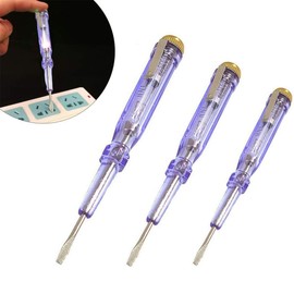 3 Pcs Voltage Testers Eletrical Pen Mains Ciruit Tester Insulted Detector Screwdriver Electric Pen Power Cable Testing (127mm+145mm+185mm)