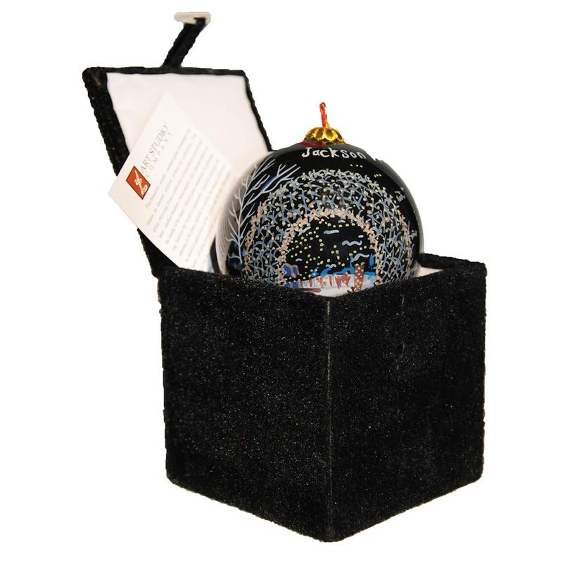 Art Studio Company Hand Painted Glass Christmas Ornament - Arch