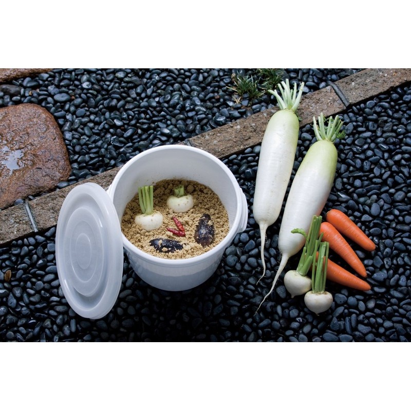 Risu Pickle Container, Square, White, 0.6 gal (2.1 L), S-2