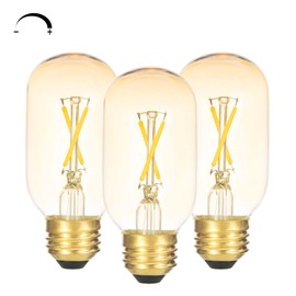 FLMAMT T14 Led Dimmable Light Bulb, 2W Equal to 25 Watt Incandescent Bulb, 250lm 2700K Warm White Light for Wall Sconce,Sputnik,Vanity, Pack of 3