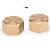 nutmanel Brass Cap 3/8 Inch Female Thread, Brass Blanking Plug