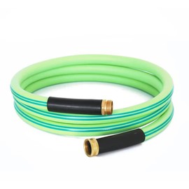 Atlantic - Manguera de jardín resistente de 5/8 pulgadas x 8 pies, manguera de agua verde, manguera de conexión corta (8 pies)