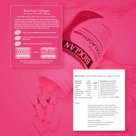 Bioglan Collagen Tablets | 2500mg | Hydrolysed Marine Collagen |Hyaluronic Acid | Resveratrol | Biotin | Selenium & Vitamin C | 90 Tablets