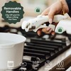 Pinnacle Cookery 15-Piece White Granite Nonstick Cookware Set – Detachable