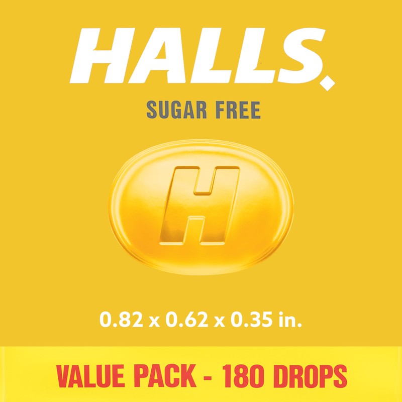 HALLS Relief Honey Lemon Sugar Free Cough Drops, Value Pack,
