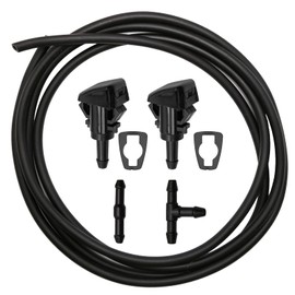 2pcs Washer Nozzle 78.7In/2M Windshield Washer Hose with Connector Gaskets Kit Replace 4805742AB, 5113049AA, 5160308AA, 5303833AA Replacement for Chrysler Dodge Jeep Ram