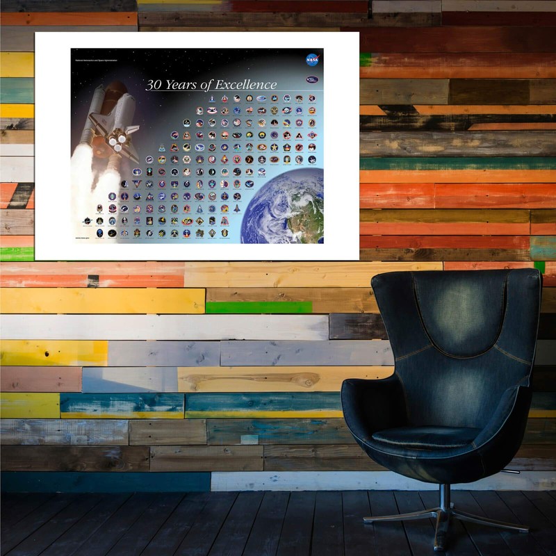 Spiffing Prints NASA - Mission Patch Poster - Small -