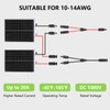 3 Pairs Solar Connectors 20A Y Branch Cable Parallel Adapter