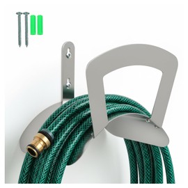 Primst Garden Hose Holder Wall Mount Hose Hanger Heavy Duty Metal Hose Bracket Water Hose Storage Organizer Durable Hose Holders (Stainless Steel)