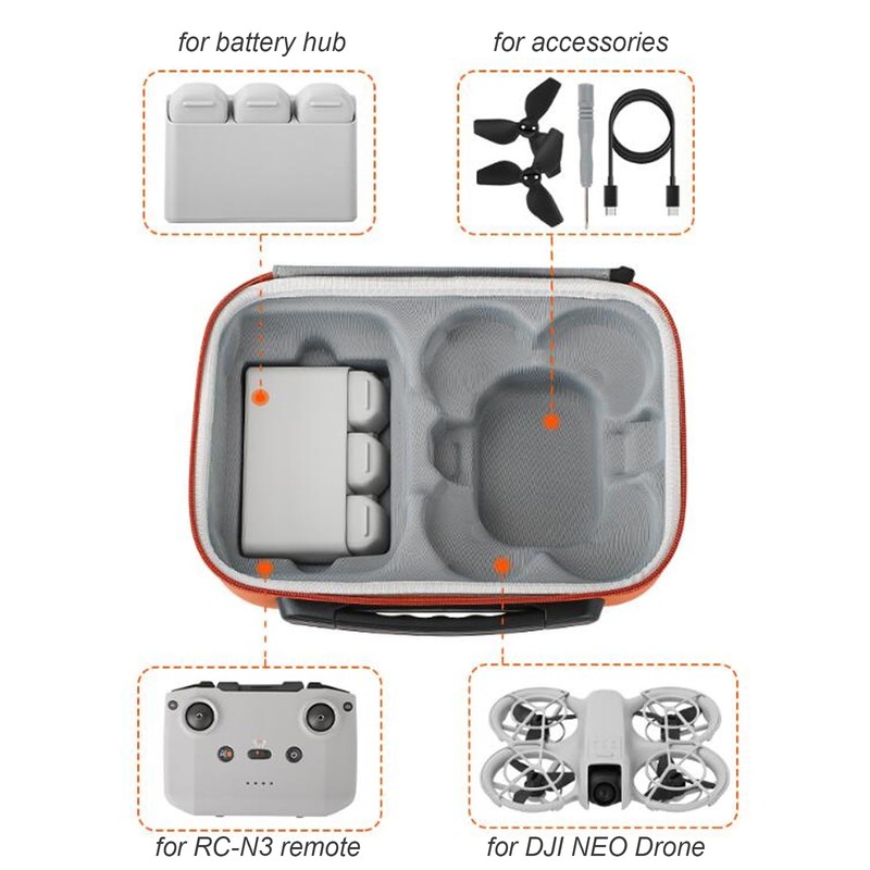 Carrying Case for DJI Neo, EVA Large Capacity Portable Protective