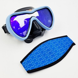 Diving Mask Strap Cover (Blue) 2ea