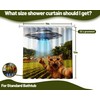 puuiui Funny Cat UFO Shower Curtain, 70x72 Inch