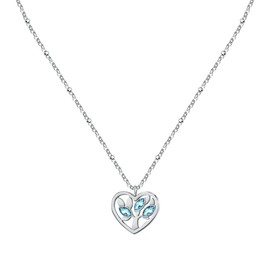 Morellato Vita Capsule Collection Women's Necklace in Steel Aquamarine - SAUD06, Alloy Steel, Aquamarine