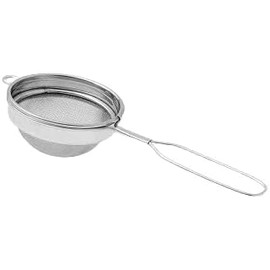CHEFKIT Fine Mesh Strainers for Kitchen, Stainless Steel Metal Hand Small Mini Sieve Strainer, Cocktail Strainer Tea Coffee Juice Strainer, Food Strainer with Handlle (Silver)