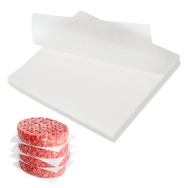 uxcell 250 Pcs Unbleached Parchment Paper Baking Sheets Squares, 5.5 Inch Hamburger Patty Paper, Non Stick Parchment Pulp Paper for Baking Grilling or Meat Storage, White