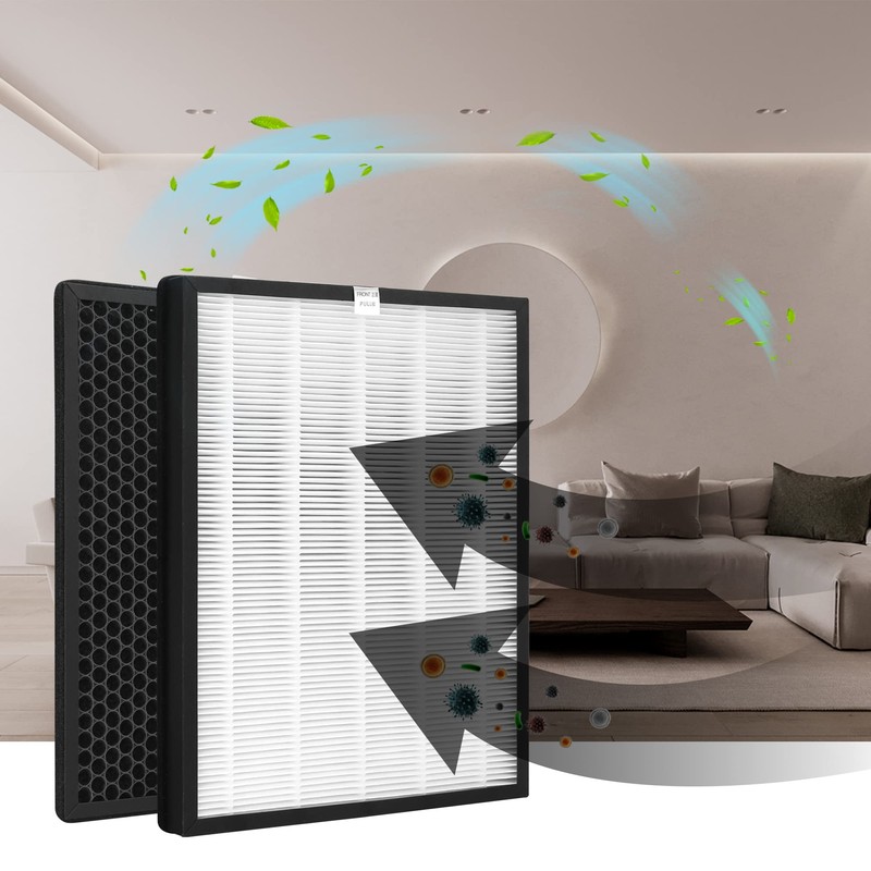FCFMY 4 Sets True HEPA Replacement Filters for Alexapure Breeze