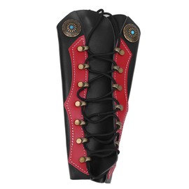 G63 Leather Archery Arm Protector Guard Armband for Shooting Hunting Archery Arrow Bow Supplies EquipmentRed