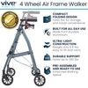 Vive Mobility Lightweight Walker for Seniors - Narrow, Folding Walker