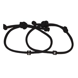 Matching initial pull cord paracord couples, father, mother, son, brother, bracelet set with note card