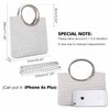 KISSCHIC Women's Handbag Rhinestone Evening Bags Wedding Clutches Purses (Silver)