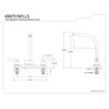 Kingston Brass KB8751NFLLS NuWave French 8-Inch High Arch Kitchen Faucet