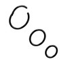 NORO OLO Titanium 3PCS-18G black Anodised Hinged Clicker Nose Hoop