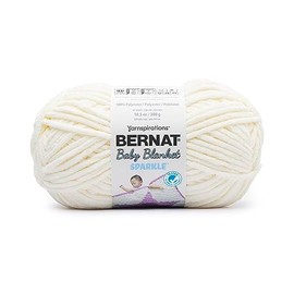 Bernat Baby Blanket Sparkle Moonlight Yarn - 1 Pack of 10.5oz/300g - Polyester - #6 Super Bulky - 220 Yards - Knitting & Crochet