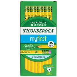 Ticonderoga Ergonomic Triangular Pencils 36 Count No 2 for Kids Writing