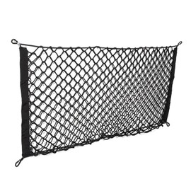 Yosoo Red De Malla para AutomóVil, Asiento Universal para CamióN Carga Trasera De Nailon con Bolsillo, Bolsa De Almacenamiento Organizador De Equipaje Gancho Bolsa De Red Hamaca, con 4 Ganchos