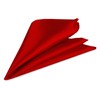 WedDecor Solid Deep Red Satin Pocket Square for Men –