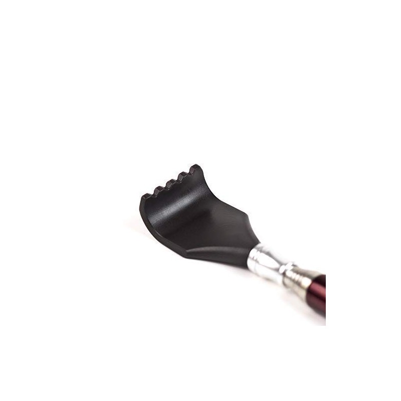 Lewanda Premium: Extendable Telescopic Back Scratcher (Stainless Steel | Red