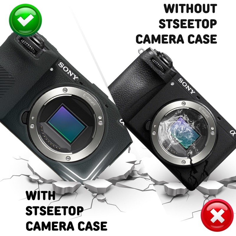 STSEETOP Camera Case for Sony A6700 - Protective Silicone DSLR