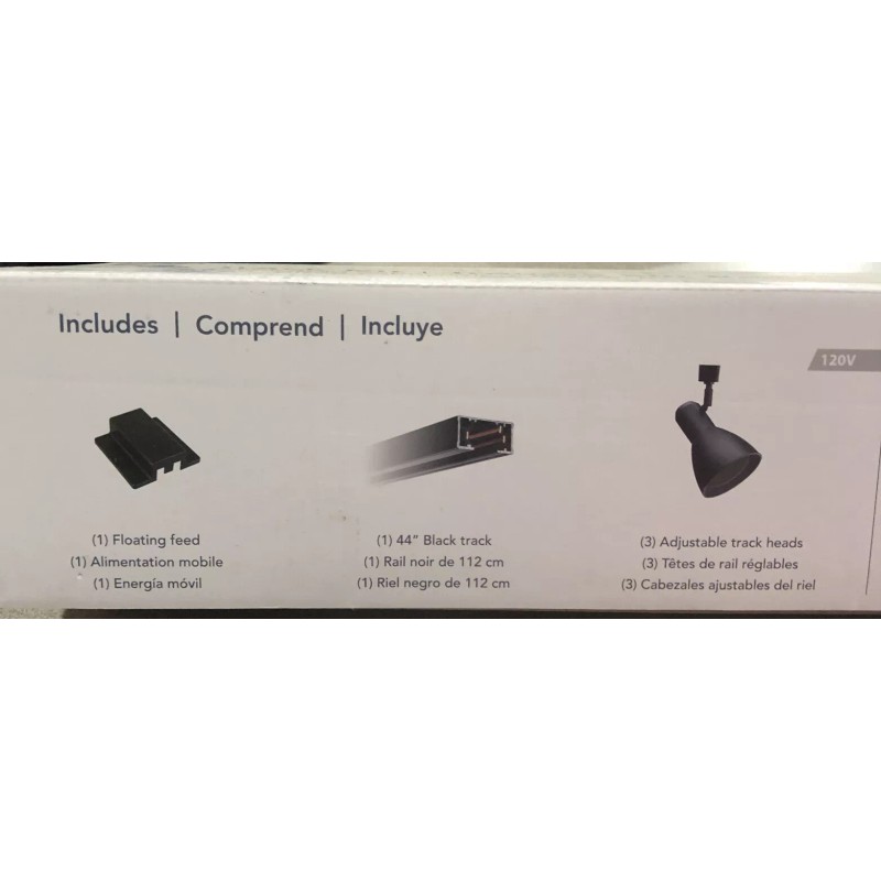 Lithonia Lighting LTKNSTBF 3 Light 44” Black Dimmable Track Lighting