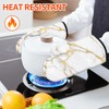 Oven Mitts and Pot Holders Sets White Gold Marble Kitchen