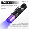 LIGHTFE Black Light UV Flashlight 365nm Blacklight UV301D with LG