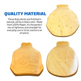 Skateboard Deck Old School Styles Retro 1980’s Designs 8 Layer Maple Decks Concave and Kicktails Includes Black Grip Tape Use Them or Paint Them or Sticker Them