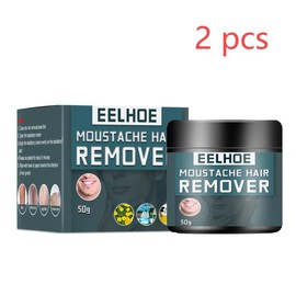 EELHOE Men's Beard Hair Removal Cream, Facial Hair Removal Cream, Painless Hair Removal Cream, Gentle Fast & Effective Smoothing Prevent Hair Growth Depilatory Cream - Size: 2 pcs