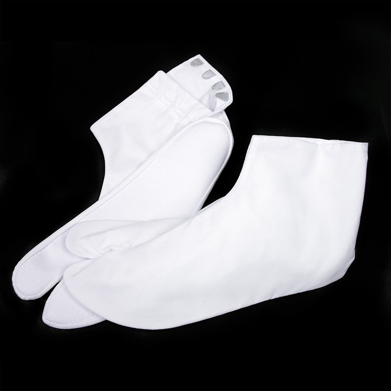 Kyoetsu Broadcloth White Tabi Socks, 4 Pieces, Men's, white