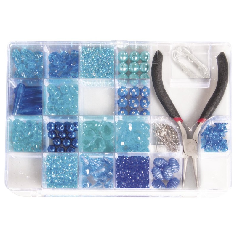 Rayher Bead Box with Pliers, Plastic, 20 x 14 x