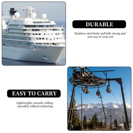 JECOMPRIS 2sets Roller Ball Transfer Bearings Stainless Steel Rotation Ball Casters for Smooth Movement Electronics Hardware and Machinery