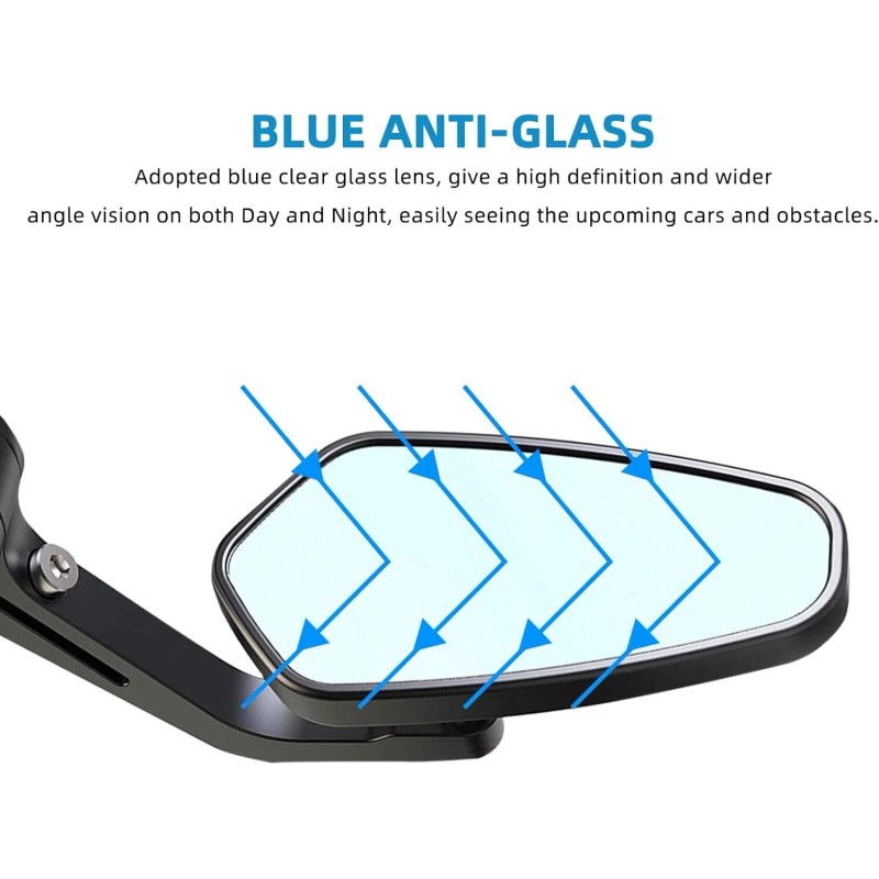 Dreamizer Motorcycle 7/8" Handlebar Rear View Mirrors For Triumph Tiger