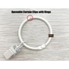 Openable Curtain Clips with Rings White 2Inch, Strong Metal Decorative